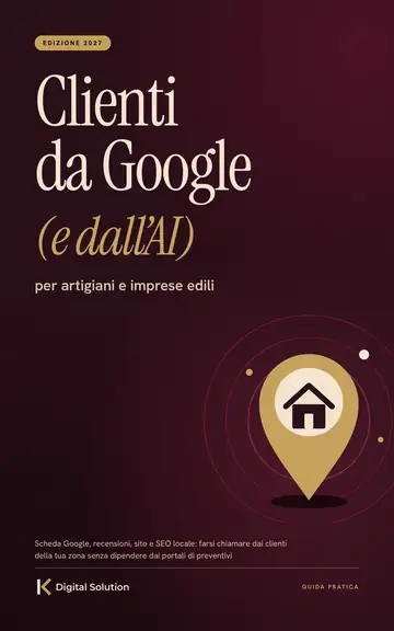 Copertina di Clienti da Google (e dall’AI) per artigiani e imprese edili